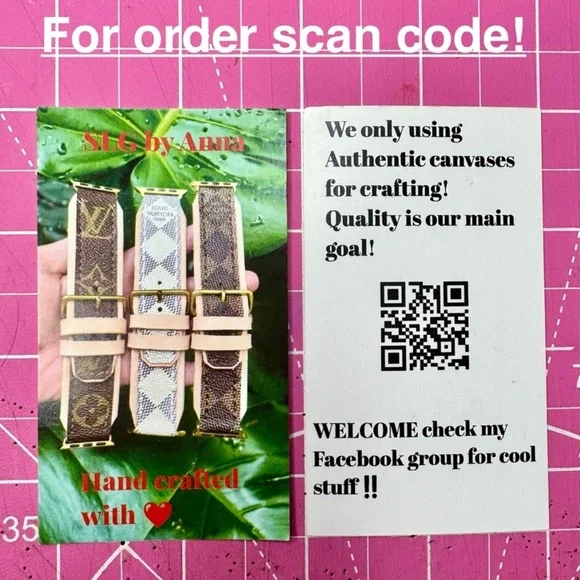 💝 Louis Vuitton Murakami Pink and Blue Apple Watch band handmade - Picture 11 of 16